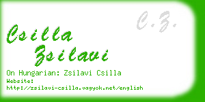 csilla zsilavi business card